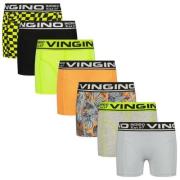 Vingino boxershort Week - set van 7 neon geel/multicolor Jongens Stret...