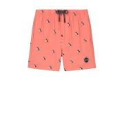 Shiwi zwemshort Puffin oranje Jongens Gerecycled polyester All over pr...