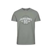 JACK & JONES JUNIOR T-shirt JJMINDS met logo saliegroen Jongens Katoen...