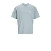 JACK & JONES JUNIOR T-shirt JORSANTORINI met backprint lichtblauw Jong...