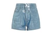 Calvin Klein coated denim short medium blue denim Korte broek Blauw Me...