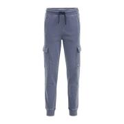 WE Fashion gemêleerde slim fit joggingbroek blauw Jongens Katoen Melée...