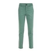 WE Fashion slim fit broek met all over print sagebrush green Groen Jon...