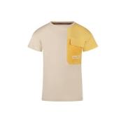 Koko Noko T-shirt beige/geel Jongens Katoen Ronde hals Effen - 80