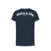 Ballin T-shirt met backprint donkerblauw Jongens Katoen Ronde hals Bac...