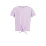 WE Fashion T-shirt slate purple Paars Meisjes Katoen Ronde hals Effen ...