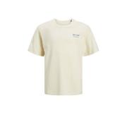 JACK & JONES JUNIOR T-shirt JJDDREAM met backprint ecru Jongens Katoen...