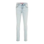 WE Fashion Blue Ridge slim fit jeans bleached denim Blauw Jongens Stre...