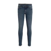 anytime skinny jeans mid blue Blauw Jongens Denim Effen - 104