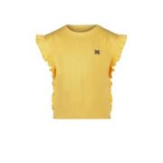 Koko Noko T-shirt geel Meisjes Katoen Ronde hals Effen - 74