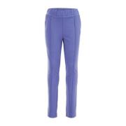WE Fashion tapered fit broek paarsblauw Meisjes Katoen Effen - 116