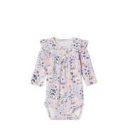 NAME IT BABY romper NBFDUSSA met ruches en bloemen lila Paars Meisjes ...