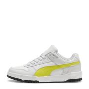 Puma RBD game Low leren sneakers lichtgrijs/geel/zwart Jongens/Meisjes...