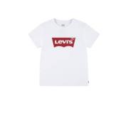 Levi's Kids T-shirt BATWING met logo wit/rood Meisjes Katoen Ronde hal...