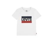 Levi's Kids T-shirt SPORTSWEAR met logo wit/rood/blauw Meisjes Katoen ...