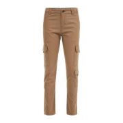 WE Fashion tapered fit cargobroek kaki Groen Jongens Katoen Effen - 12...