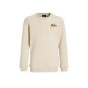 Malelions sweater Split met logo beige Logo - 140 | Sweater van Maleli...