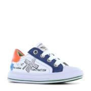 Shoesme leren sneakers wit/blauw/oranje Jongens Leer Meerkleurig - 20