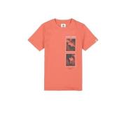 Garcia T-shirt met printopdruk rood/zwart Jongens Katoen Ronde hals Pr...