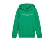 Tommy Hilfiger hoodie met logo groen Sweater Logo - 128