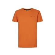 Petrol Industries T-shirt oranje Jongens Katoen Ronde hals Effen - 116
