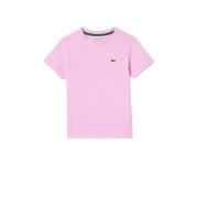 Lacoste T-shirt roze Jongens Biologisch katoen Ronde hals Effen - 176