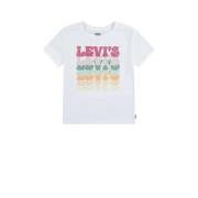 Levi's Kids T-shirt met logo wit/multi Meisjes Katoen Ronde hals Logo ...