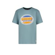 Vingino T-shirt Hon met logo grijsblauw Jongens Katoen Ronde hals Logo...