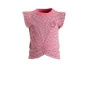 Orange Stars T-shirt Pelin met all over print roze/grijs Meisjes Katoe...