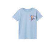 NAME IT KIDS T-shirt NKMVELIX met backprint lichtblauw Jongens Katoen ...