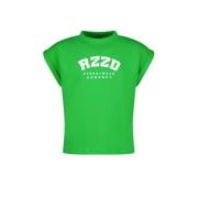 Raizzed T-shirt Merena met logo zomergroen Meisjes Katoen Ronde hals L...