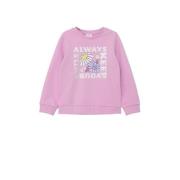 s.Oliver sweater met printopdruk roze Printopdruk - 92/98