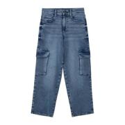 s.Oliver straight fit jeans blauw Jongens Stretchdenim Effen - 170