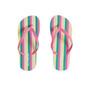 WE Fashion teenslippers roze/groen/geel Meisjes Rubber - 36/37