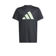 adidas Sportswear sportshirt zwart/lichtgroen Sport t-shirt Jongens/Me...