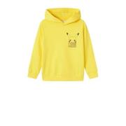 NAME IT KIDS hoodie NKMFRAISER met printopdruk geel Sweater Printopdru...