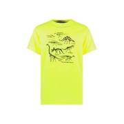 TYGO & vito T-shirt James met printopdruk neongeel Jongens Biologisch ...