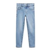 Mango Kids slim fit jeans light blue denim Blauw Effen - 146