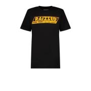 Raizzed T-shirt Hamilton met logo zwart Jongens Katoen Ronde hals Logo...