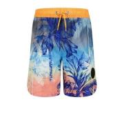 Vingino zwemshort Xivo blauw/oranje Jongens Polyester All over print -...