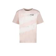 Raizzed T-shirt Hush met printopdruk roze/wit Grijs Jongens Katoen Ron...