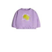 Retour Mini sweater Vicky met printopdruk lila/geel Paars Printopdruk ...