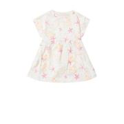 Noppies baby jurk met all over print offwhite/roze/geel Meisjes Biolog...