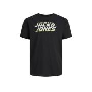 JACK & JONES JUNIOR T-shirt JCOKAPPER met logo zwart Jongens Katoen Ro...
