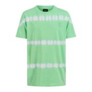 Shoeby tie-dye T-shirt appeltjesgroen/wit Jongens Katoen Ronde hals Ti...