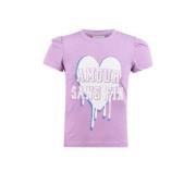 Shoeby T-shirt met printopdruk roze Meisjes Katoen Ronde hals Printopd...
