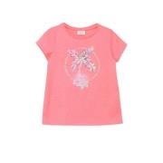 s.Oliver T-shirt met printopdruk roze Meisjes Polyester Ronde hals Pri...