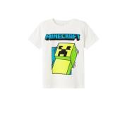 NAME IT KIDS Minecraft T-shirt NKMMOBIN met printopdruk offwhite Wit J...