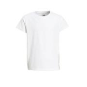 anytime basic T-shirt wit Meisjes Katoen Ronde hals Effen - 98/104