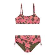 Shiwi crop bikini Liv groen/roze Meisjes Polyester All over print - 15...